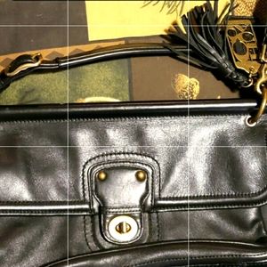 Coach black medium shoulder bag
